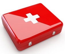 First aid kit.